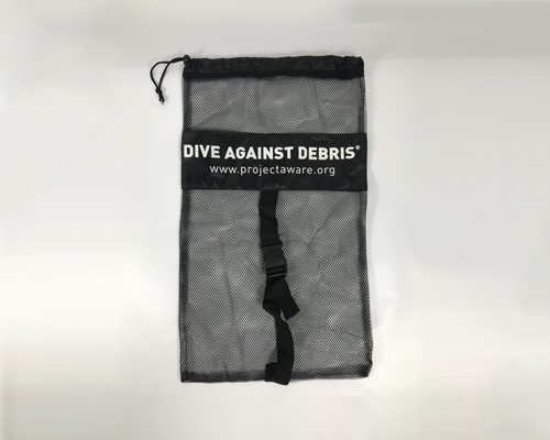 Mesh bag for underwater diving